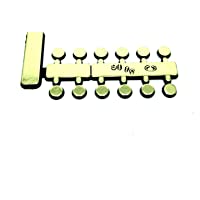 Números para reloj autoadhesivos negros y dorados de plástico- numerales romanos-puntos y barras- dorado- Gold Dots 5mm…